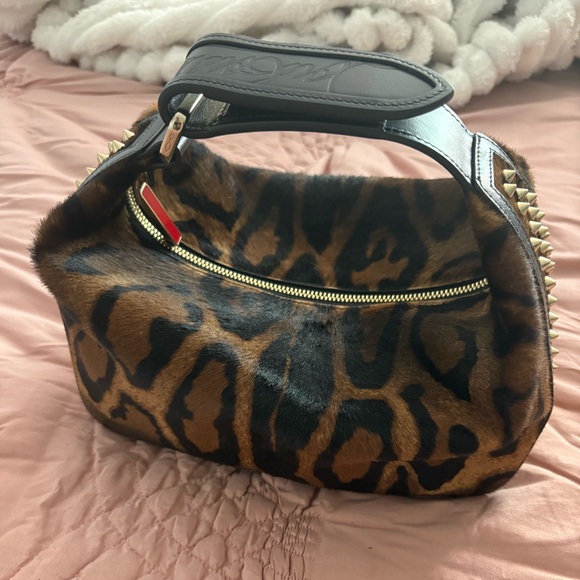 Christian Louboutin Bengali Print Genuine Pony Top Handle Bag. - Picture 6 of 8